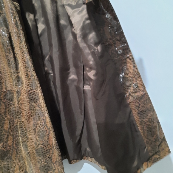 INC Internacional Concep  leather phython  snake print jacket - Picture 5 of 7